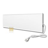 EVOKOR Infrarotheizung 300W, Infrarot Heizung Heizplatte Heizkörper Heizpaneel, Infarotheizkoerper Wandmontage mit Überhitzungsschutz, Wandheizung Elektrisch, Elektroheizung Energiesparend-1020*320mm