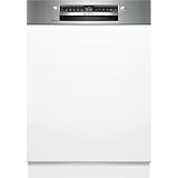 Bosch SMI4ECS24E Serie 4 Geschirrspüler Teilintegriert, 60 cm breit, Bestecksystem, Efficient Dry; Flex Körbe; VarioSchublade; 3-fach Rackmatik; Silence Plus