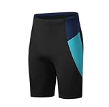 Taucheranzug 3mm Neopren Haut Tauchen Weste & Shorts Ärmellose Neoprenanzug Männer Segeln Tank Top Surfen(Blue Shorts,S)