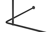 ALU WINKELSTANGE DUSCHVORHANGSTANGE SCHWARZ 3er - NUR HIER IN DIESER FARBE! CORNER SHOWER ROD BLACK!
