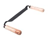 Aqbau® Zugmesser Für Holz Ziehmesser Gerade Wagnermesser Mit Holzheft 34 cm Schäleisen Holz Metall