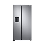 Samsung RS6GA884CSL/EG Side-by-Side Kühlschrank, 178 cm, 635 ℓ, WiFi-Steuerung, 35 dB(A) Geräuschlevel, Wasser- und Eisspender, Metal Cooling, Frischwasseranschluss, Edelstahl Look