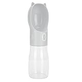 Estink Leckage Proof Hundewasserflasche Tragbare Haustier -Trinkflasche 380 Ml für Welpen Im Freien mit Reiseboten (Grau S)