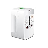 Reiseadapter Weltweit,Universal Reisestecker,Internationaler Steckdosenadapter mit 2 USB Universal AC Steckdose,Reisestecker Adapter Weltweit für Deutschland USA England Australien