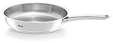 Fissler Steelux Pro / Edelstahl-Pfanne (Ø 28 cm) Bratpfanne-unbeschichtet, scharfes anbraten – Induktion, Silber