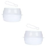 Toyvian 2 Stück Babyflaschen-Sterilisatorbox Babyflasche Babymilchflasche Säuglingsschnuller Abs Weiß Mikrowellen-Flaschensterilisator Babyflaschenbehälter