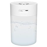 Adiwo Mini Luftbefeuchter, Air Humidifier, mit Nachtlicht für Schlafzimmer/Kinderzimmer/Pflanzen-Weiß