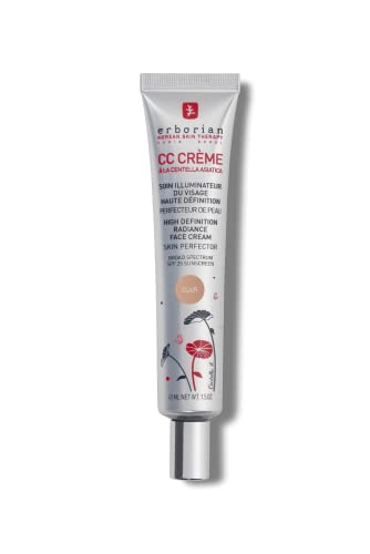 Erborian CC Cream mit Centella Asiatica – intensive getönte Feuchtigkeitspflege und strahlender Teint – Koreanische Hautpflege Creme für helle Hauttöne LSF 25 – CC Cream Clair 45ml