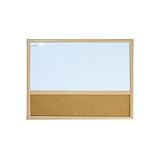 Magnetische, trocken abwischbare Tafel aus Kork, Wandmontage, Whiteboard, Pinnwand, Kombi, Holzrahmen