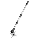 Maximex 4-Zack Fugenkratzer mit Teleskopstiel für Garten, Hof und Einfahrt Silber matt