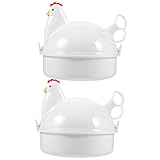 OUNONA 2St Eierdampfer Behälter für Babysnacks Eierkocher aus tragbare Eiermacher tragbarer Eierkocher Lebensmittel Kochutensilien Küchenwaren Schneebesen
