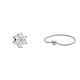 PANDORA Timeless Funkelndes Herbarium Cluster Charm mit Zirkonia Moments Collection Damen-Armband mit Kugelverschluss, glatt 925 Silber 18 cm-590728-18