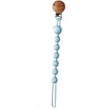Galenecx 3 Stück Schnullerkette Silikon, Baby Schnullerkette Silikon mit Sicherheitsclip, Beißringspielzeug, Einteiligen Design Pacifier Chain für Jungen und Mädchen