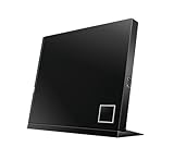 Asus SBC-06D2X-U externes Slim Blu-Ray BDXL Combo (6x BD-R Lesen, 8x DVD±R, 6x DVD±R DL, 5x DVD-RAM, USB 2.0) inkl. Cyberlink Power2Go, Hochglanz Schwarz