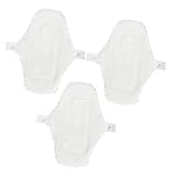 DEARMAMY 3 Stück 1 Wasserdichtes Menstruationstuch Slipeinlagen Wiederverwendbare Sanitär Für Frauen Liner Baumwolle Pads Reinigungstücher Waschbar Unterhosen Stoffbinden Menstruation Weiß