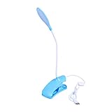 OSALADI USB Clip Lampe LED Nachttischlampe für Schlafzimmer und Schreibtisch Flexible Leselampe mit Augenschonendem Licht Tragbar und Einfach zu Bedienen