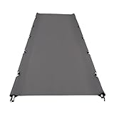 HarBin-Star - Feldbett, Campingbett Klappbar, Campingliege mit Tragetasche, Erwachsene Klappbett Camping, bis 150 kg Feldbett, für Outdoor Camp Reisen Garten, Grau