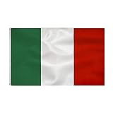 Italian Flag Bandiera italiana Italienische Flagge 90 x 150 cm- Italien Polyester Metall Ösen im Freien Flagge Italien Lebendige Farbe und geeignet für den Innen- und Außenbereich Italienische Flagge