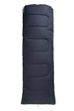 Mountain Warehouse Flanell-Schlafsack mit Karomuster - extra kuscheliger, komfortabler Schlafsack mit Zwei-Wege-Reißverschluss für 1 bis 2 Jahreszeiten - ideal im Freien Marineblau Einheitsgröße