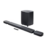 JBL Bar 800 MK2, 7.1-Kanal Bluetooth Soundbar für TV mit abnehmbaren Lautsprechern, 10' Subwoofer, Dolby Atmos Surround Sound, HDMI eARC, Wi-Fi, 4K Video, PureVoice 2.0 und MultiBeam 3.0, Schwarz