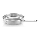 Fissler Original-Profi Collection / Edelstahl-Pfanne (Ø 24 cm) Stielpfanne unbeschichtet mit Innen-Skala - Induktion, Silber
