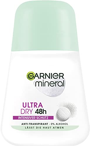 Garnier Anti-Transpirant, Intensiver Schutz vor Körpergeruch & Achselnässe, Bis zu 48 Stunden Wirkung, Mineral UltraDry, 1 x 50 ml