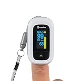 med100 Pulsoximeter oximeter pulse oximeter finger sauerstoff (Grau/Weiß, Ermittlung der Herzfrequenz und arteriellen Sauerstoffsättigung)| 1er Pack