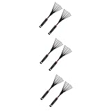 Toyvian 3 Sätze Tragbarer Gartenrechen Mit Ergonomischem Griff Handrechen Für Laub Und Schnittreste Für Schwer Erreichbare Bereiche Langlebig Und Praktisch Für Gartenarbeiten 2 Stück * 3