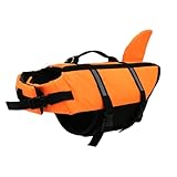 Hundeschwimmweste – atmungsaktive Haustier-Schwimmweste – verstellbarer Auftriebsanzug mit Rettungsgriff | schwimmender Badeanzug für Wassersport | Bootfahren | Schwimmsicherheit | reflektierend und