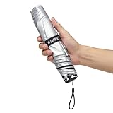 G4Free Kompakter Regenschirm & Reiseschirm, 115 g, ultraleicht, ultraklein, UPF 50+ Mini-UV-Sonnenschirm, Rippen aus Kohlefaser