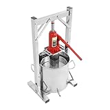 Edelstahl Hydraulische Weinpresse 12L obstpresse manuell 3T Druck Beerenpresse Mit mit Hydraulischer Wagenheber Kräuterpresse Käsepresse Apfelpresse mit Tablett und Ausguss