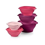 Tupperware Heritage Collection 10-teiliges Frischhaltedosen-Set in Vintage-Rosa, spülmaschinenfest und BPA-frei (5 Schüsseln, 5 Deckel)