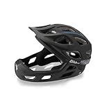 XLC All Mountain Full Face Helm BH-F05 - Ultimativer Schutz für Trails und Downhill, Schwarz, 52-56 cm