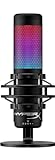 HyperX QuadCast S – RGB USB–Kondensatormikrofon für PC, PS4 und Mac, vibrations-und stoßgeschützt, Poppschutz, Gaming, Streaming, Podcasts, Twitch, YouTube, Discord
