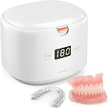 Ultraschallreiniger für Zahnprothesen, 230ML Professionelle Ultraschallreinigungsgerät mit 5 Timing-Modi für Retainer, Mouth Guard, Aligner, Whitening Trays