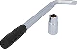 CARTREND Radmutternschlüssel mit ausziehbarem Teleskop-Griff, Stecknuss-Wendeeinsatz 17/19 mm, Chrom Vanadium