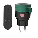 Fernbedienung Steckdose Wasserdicht, SURNICE Außensteckdosen mit drahtloser Fernbedienung, 10A/2300W Funkschalt Set | 1 Funksteckdosen + 1 Fernbedienung, Plug & Play