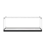 2 cm hoch gebürstete schwarze Unterseite Spiegel Display Box Kunst Arbeitsplatte Display Box Modell Staubbox Skulptur Sammelbox Exquisite hochwertige transparente Box