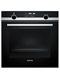 Siemens HB578GBS3, iQ500, Einbau-Backofen 60 x 60 cm, activeClean Pyrolyse Selbstreinung, TFT-Display, 3D Heißluft, Schnellaufheizung, cookControl40 Automatikprogramme, softMove, Edelstahl