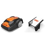 Yard Force Mähroboter SA650ECO, geeignet für Rasenflächen bis zu 650 qm, Kantenschneide-Funktion und bürstenloser Motor, 28 V mit schwarz Garage