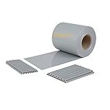 iFence PVC Sichtschutzstreifen für Doppelstabmattenzaun, 650g/m² 35 m x 19 cm inkl. 24 Clips/Klemmstreifen, Sichtschutz Zaun, Sichtschutz Garten Zaunfolie (Grau)