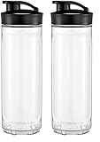 WMF Kult X Mix & Go/Küchenminis Trinkflasche 600 ml, Smoothie Flasche, Mixbehälter, Smoothie Becher aus Tritan-Kunststoff, bruchsicher (Packung mit 2)