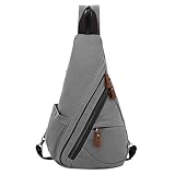 Hunde Rucksäcke Canvas-Schultertasche für Damen, Sling-Rucksack, Umhängetasche für Herren, kleiner Rucksack Kleine Rucksäcke Mädchen Teenager (Khaki, One Size)