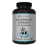 NEU! Olivenblatt Extrakt - 50% Oleuropein - 700mg pro Tagesdosis - 180 Kapseln - Made in Germany - Vegan - Premium Qualität