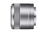 Sony SEL-30M35 Makro-Objektiv (Festbrennweite, 30 mm, F3.5, APS-C, geeignet für A6000, A5100, A5000 und Nex Serien, E-Mount) silber