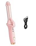 HonanEU Lockenwickler Lockenwickler Lockenwickler Lockenstab Mini Schnurloser Lockenstab Hair Curler Tragbarer, USB Wiederaufladbarer Leichter Lockenstab mit 3 Temperaturstufen