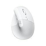 Logitech Lift für Mac, Kabellos Vertikale Ergonomische Maus, Bluetooth, Leise Klicks, Leises Smartwheel, 4 Anpassbare Tasten, Kompatibel mit macOS/iPadOS/MacBook/iMac/iPad - Weiß (Generalüberholt)