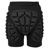 GSJNHY Gepolsterte Ski Schutzhosen Kinder Outdoor Sport Schutz Ski Skate Snowboard Shorts Skifahren Protektor Rollschuhlaufen Schützende Hüfte Gepolsterte Shorts Knieschoner(Black,XXXL)