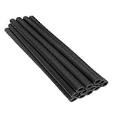 12 Stück Trampolinstangen Abdeckung 88cm, Trampolin Schaumstoff Rohre Stangenschutz Polster Ersatz Anti-Kollisions-Polsterung Geländer Zaunstange Schaumstoffhülsen für Rasen Fitness (Black, 88X4.5cm)