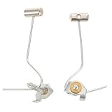 SOLUSTRE 2 Stück Vintage Wecker Ersatzteile Alarmglocken mit Klarem Robuster Metallhammer für DIY Wecker Reparatur Passend für Zuhause Büro Schule Langlebige Uhrenzubehörteile